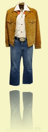 Men's brown suede jacket and Amco jeans++