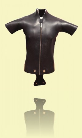 Scuba-diving wetsuit with ‘beaver tail’ Early 1960s Courtesy Geoff Cater++