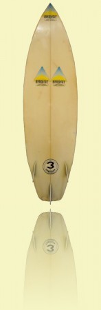 Energy Thruster Simon Anderson, Brookvale, 1980, foam, fibreglass and resin<br>Courtesy Simon Anderson++