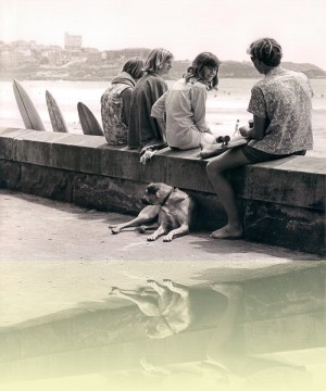 Kids on Manly boardwalk Kenneth Clifford, 1960 Courtesy Dale Egan. © Beverley Clifford++[Kids on the wall at Manly], date unknown