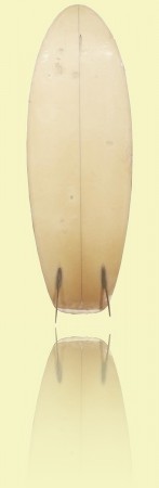 McCoy twin fin  McCoy Surfboards, Brookvale, c1970, foam, fibreglass and resin <br>Warner Surfboards++