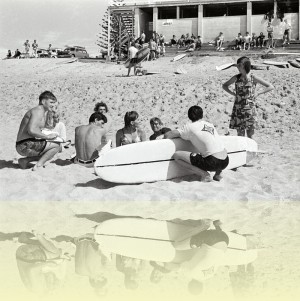 North Narrabeen Beach, Ron Perrott, c1960. Courtesy and © Estate of Ron Perrott++