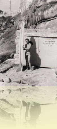 Barry ‘Magoo’ McGuigan at the ‘polio pit’, Bondi, photographer unknown, 1961. Courtesy Barry McGuigan++