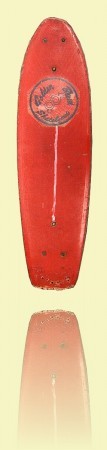Red Golden Breed flex deck skateboard Bennett Surfboards, Sydney, c1976. Courtesy Duncan Harrex++