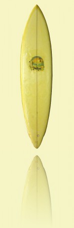 McCoy pin-tail flyer McCoy, Avoca, 1978, foam, fibreglass and resin<br>Courtesy Pete Shiel++