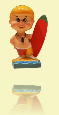 Surfer figurine,  Mid 1960s. Mick Mock Collection ++