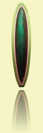 Bennett tracker Barry Bennett Surfboards, Brookvale, 1968, foam, fibreglass and resin <br>Courtesy Steve Abbott++
